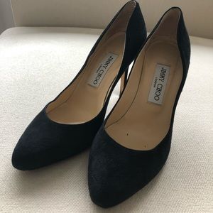 Jimmy Choo black suade pumps